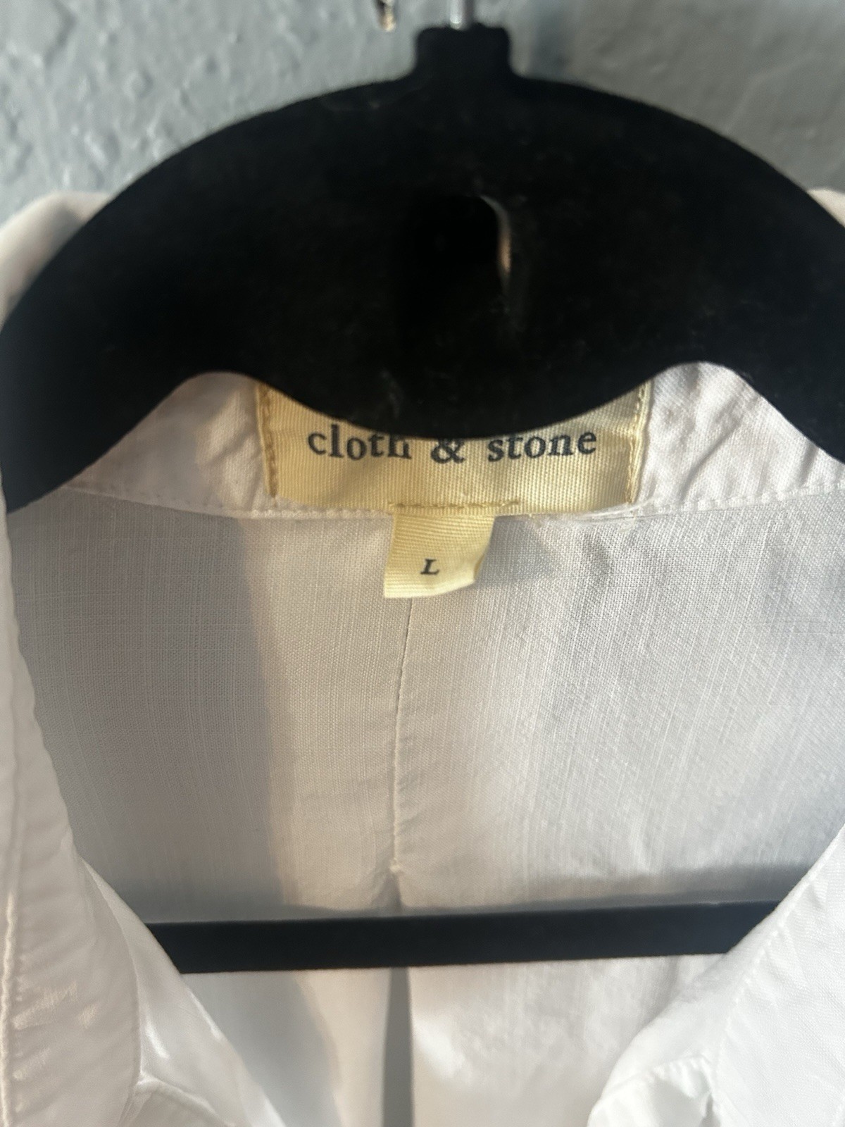 Cloth & Stone White Tencel Lyocell Split Back Button Down Shirt – Large