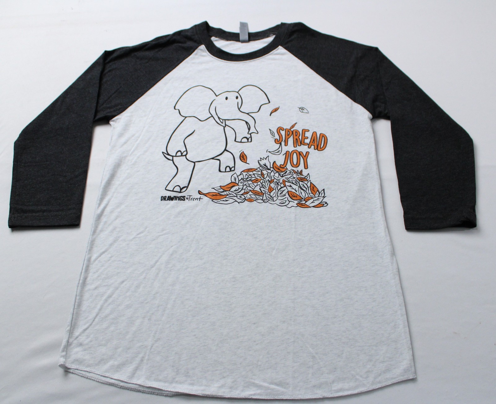 Drawings By Trent Unisex Adult Spread Joy 3/4 Sleeve Raglan Tee AP2 Multi Small