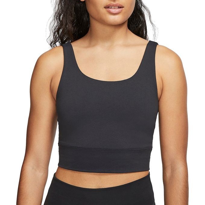 AUTHENTIC NIKE WOMEN YOGA LUXE CROPPED NOVELTY TANK TOP CV0576-010 Size Large L