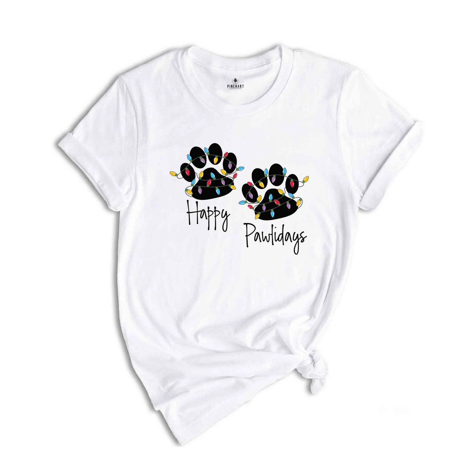 Happy Pawlidays Shirt, Dog Lovers Christmas, Xmas Paw T-Shirt, Cute Christmas Sh