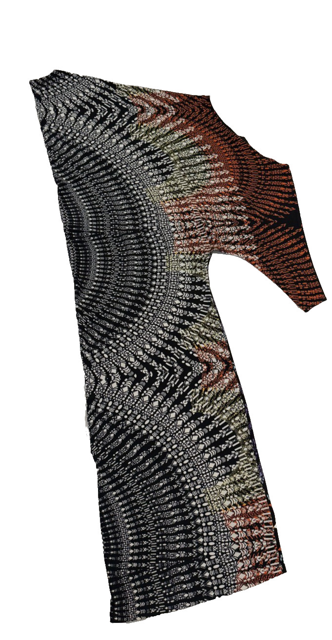 Freshine Abstract Kaleidoscope Print Tunic Top 38 Pit to Pit 54 Length