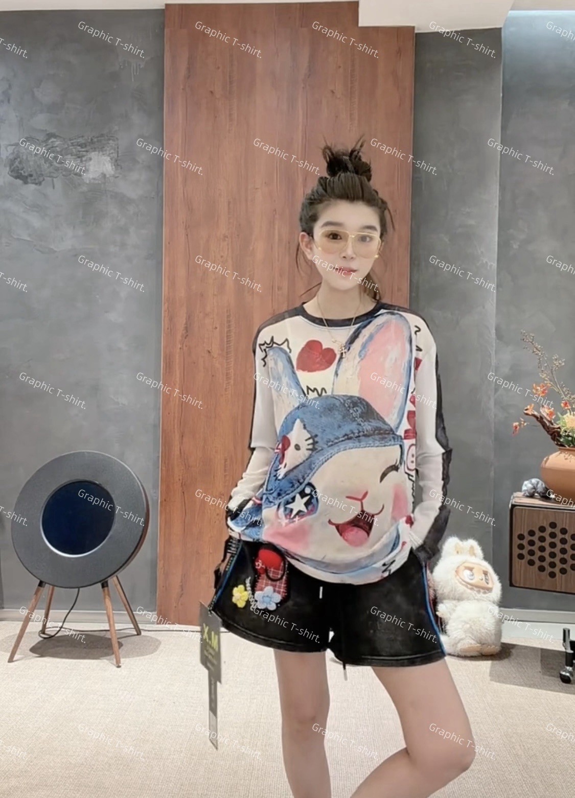 New arrive Summer Kawaii Y2k Japanese Sanrio cartoon Long-sleeve sun-protection