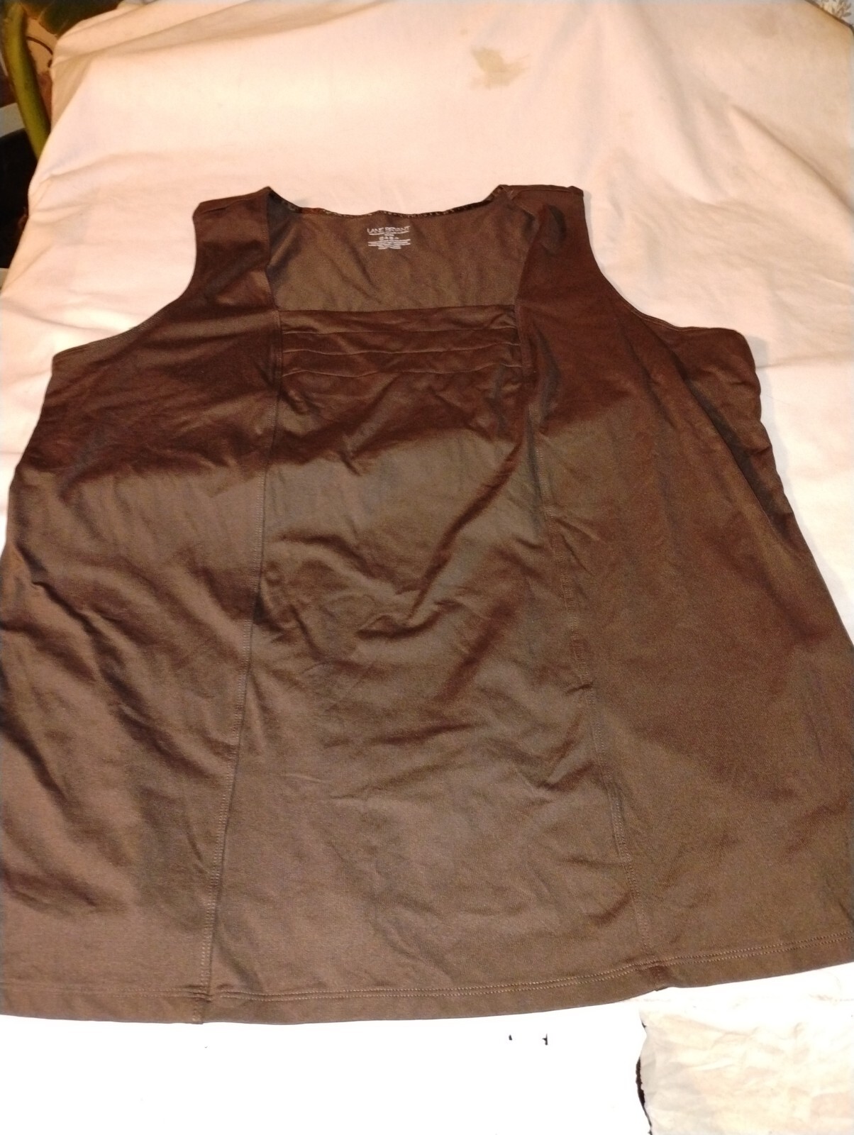 Ladies Lane Bryant Brown Sleeveless Top Sz 22/24 In Excellent Shape