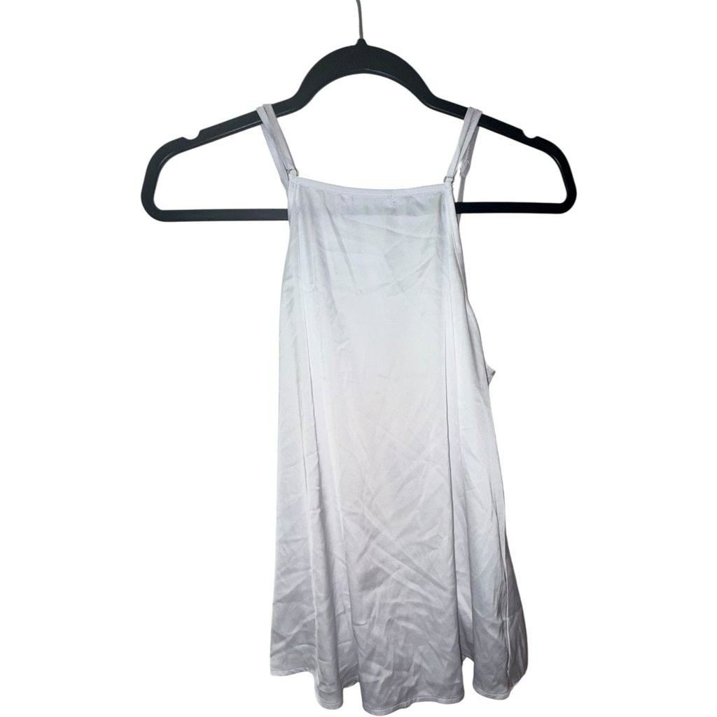 CHIGANT Women’s White Draped Tank Top