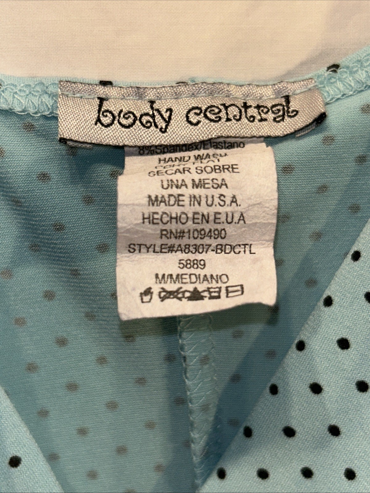 Y2K Body Central Size Medium Baby Doll Tank Top USA Made Polka Dot VTG Coquette