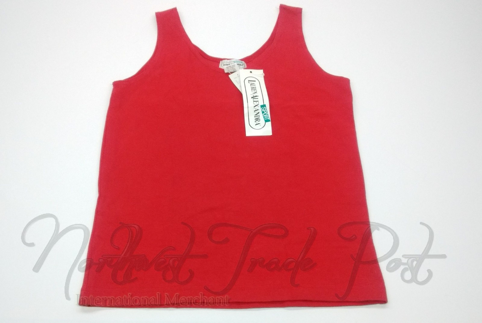 Lauren Alexandra Sport sz S Red Tank Top Shirt 95%Cotton 5%Spandex NWT USA