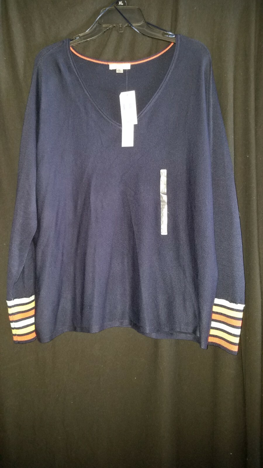 Womens Size XL Isela L/S Top Navy