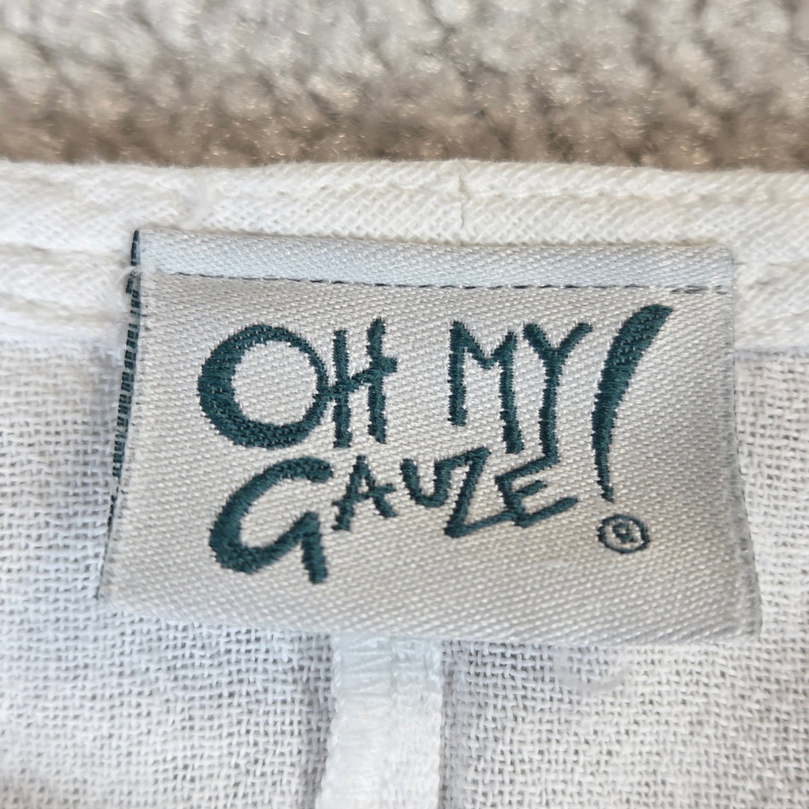 Oh My Gauze Tunic Top Womens 2 White Cotton Lagenlook Boho Resort Summer Coastal
