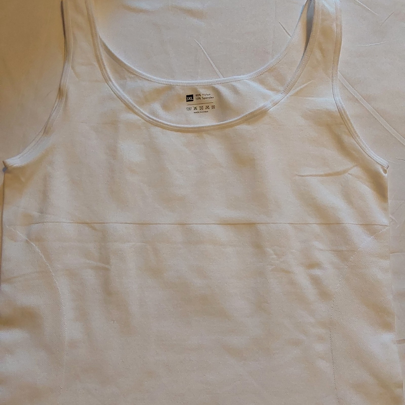 3XL Woman’s Smoothing Tank Shaper Tank White Shapewear Torso Trimmer