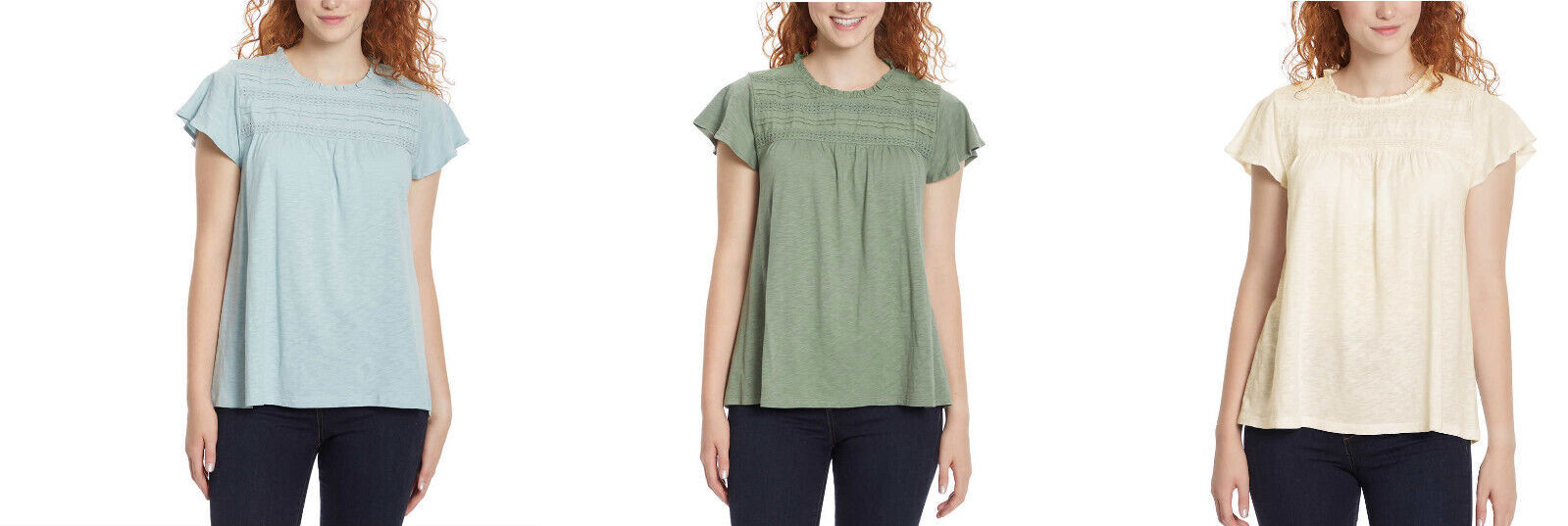 Ella Moss Ladies’ Lace Trim Knit Top