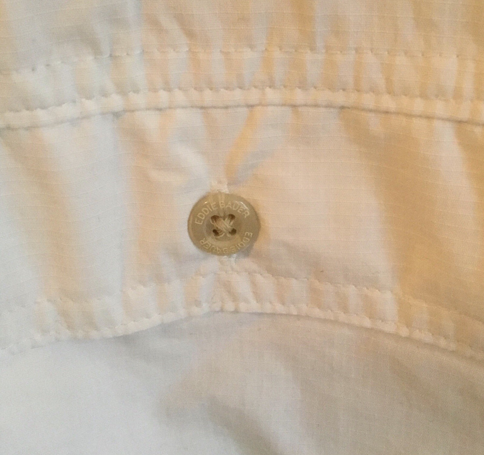 Eddie Bauer Mountain Ripstop Long Sleeve Shirt White Nylon Women’s XL