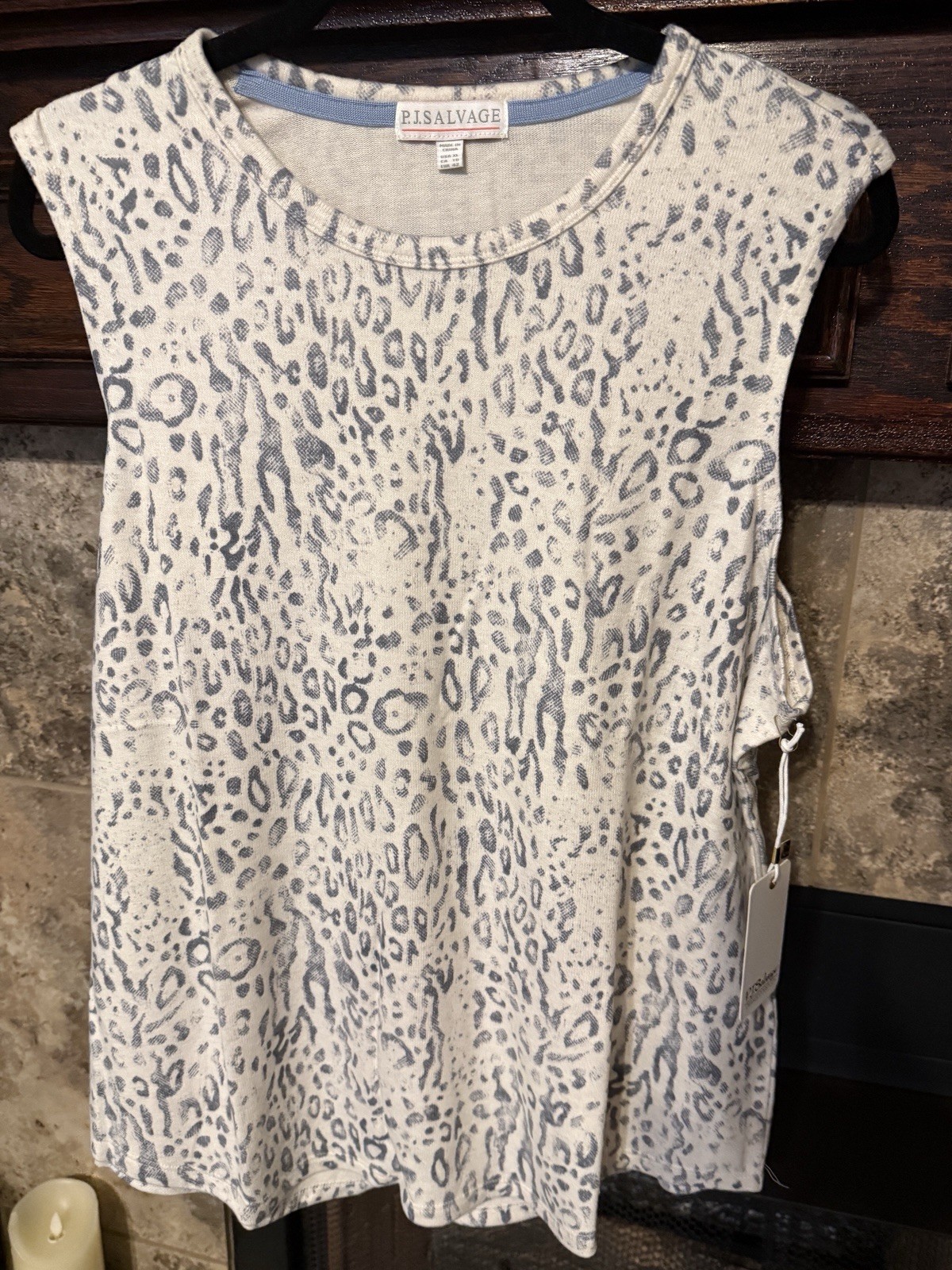 PJ Salvage Sleeveless Tank Leopard Print Women’s Size XL New With Tags NWT