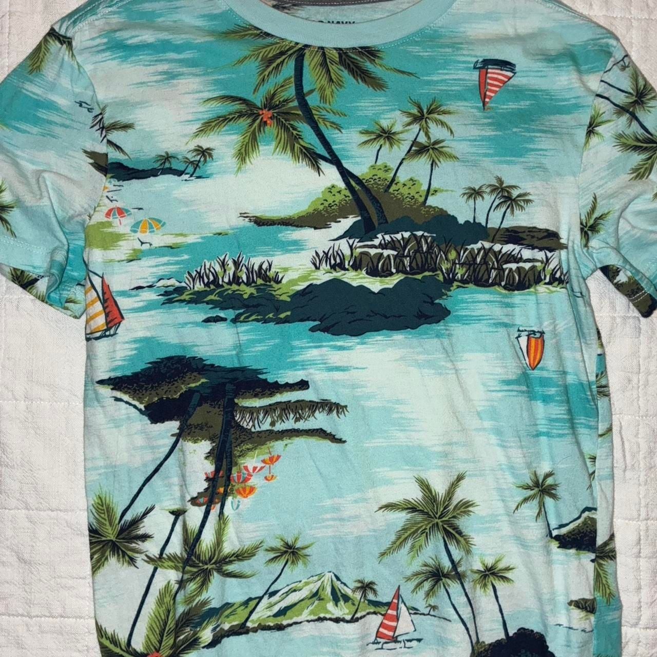 Old Navy Tropical Hawaiian Print Graphic T-Shirt Size 8