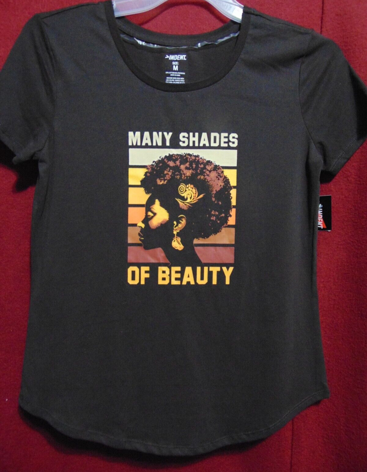 Ladies Size M MANY SHADES OF BEAUTY Brown Tee Shirt by Indent NEW W/ TAGS!
