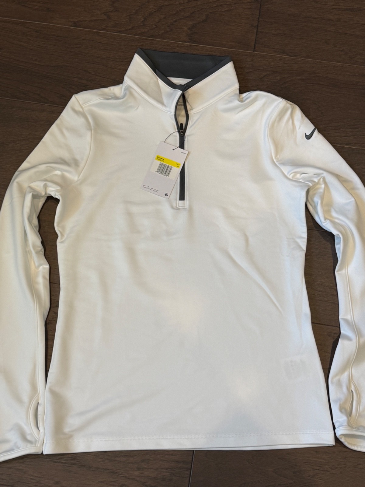 Nike Women’s Dri-FIT Stretch 1/2-Zip Cover-Up Size Small White