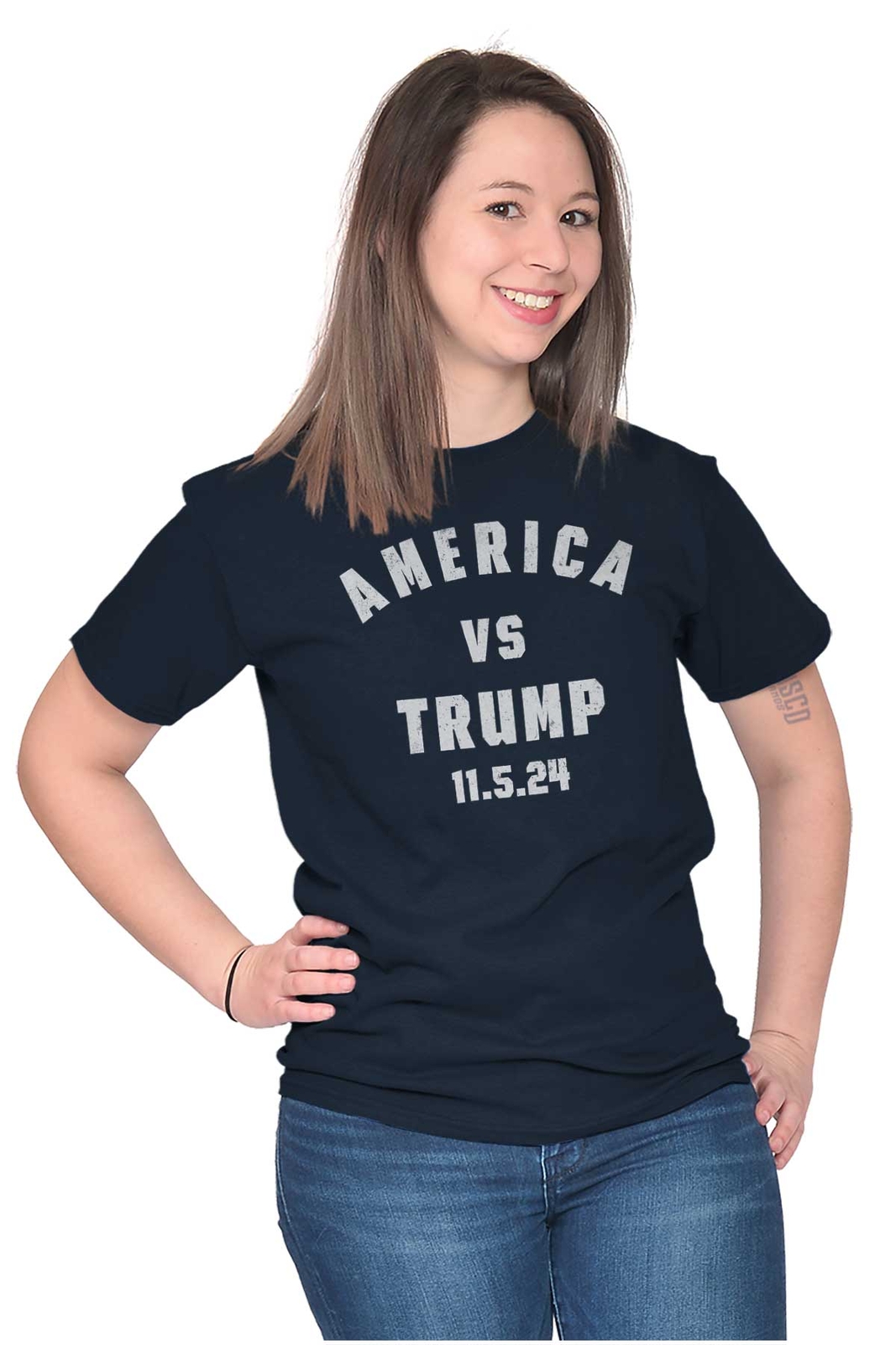 America Vs Trump Election Day 2024 Election Womens or Mens Crewneck T Shirt Tee