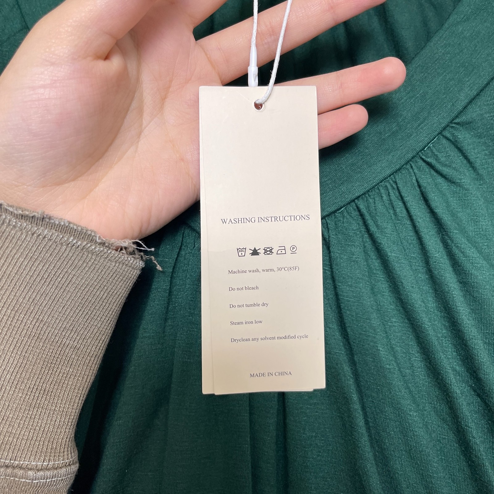 Dokotoo Blouse Top Womens XL Dark Green Summer Wear Pleated V-Neck Shirred Hem