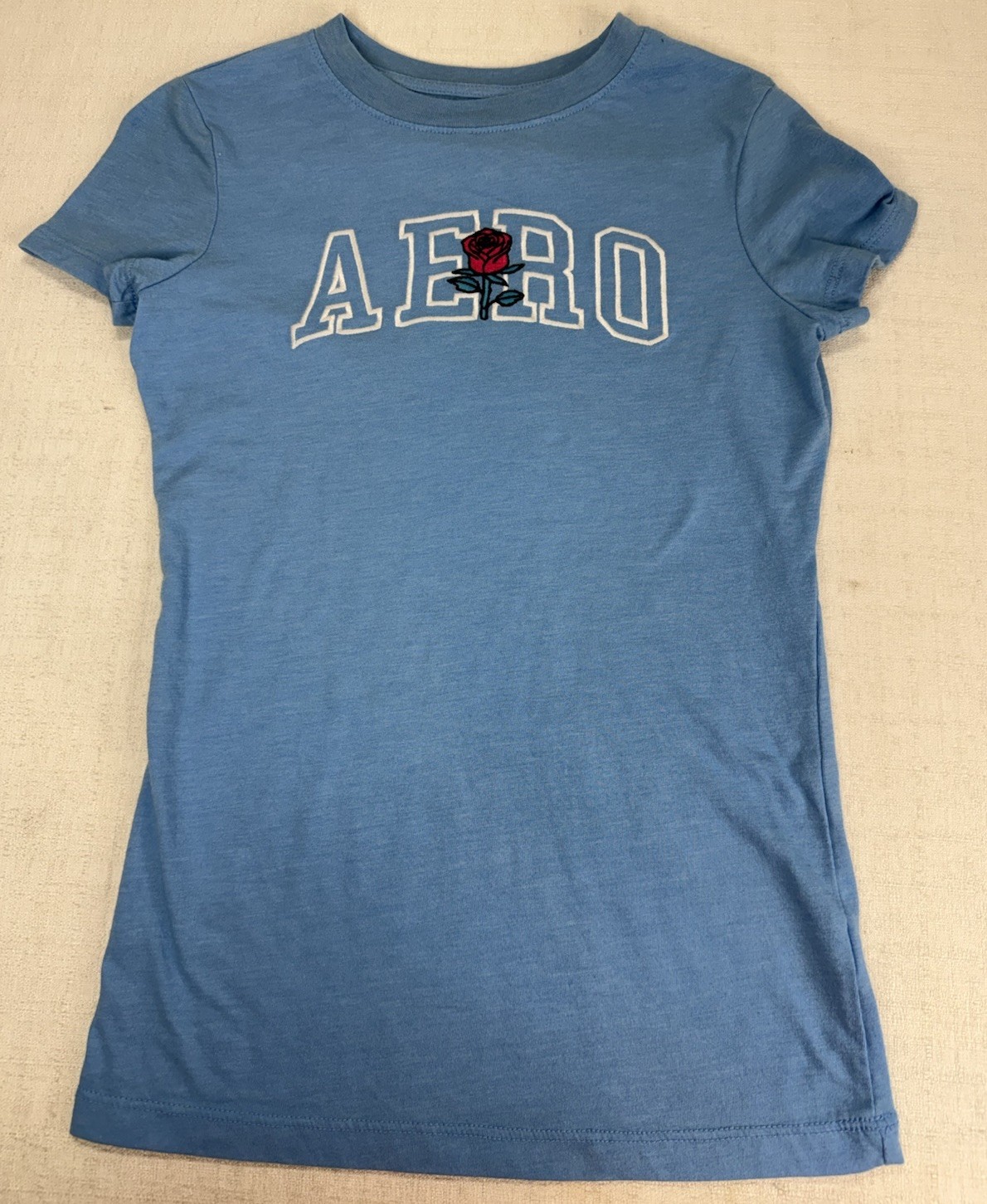 Aeropostale Juniors Size XS Classic Crew T-shirt Embroidered AERO Logo
