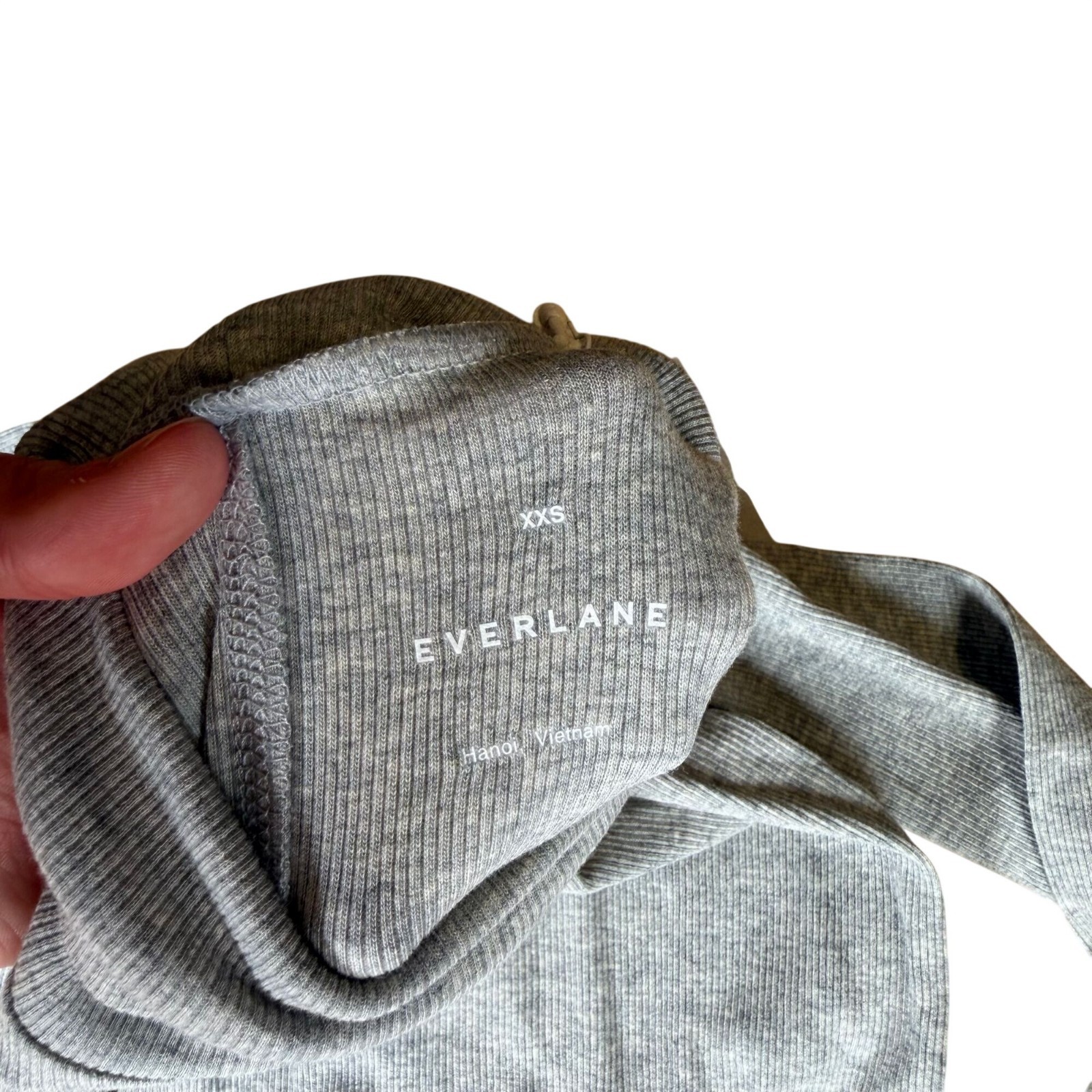 Everlane The Supima Micro-Rib Turtleneck Heather Gray Size XXS NWT