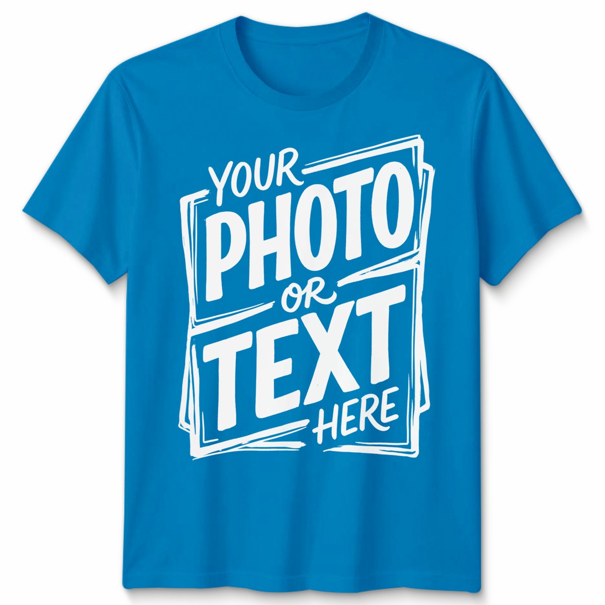 Personalised Unisex T Shirt Custom Photo Text Logo Customised Mens Womens Tee