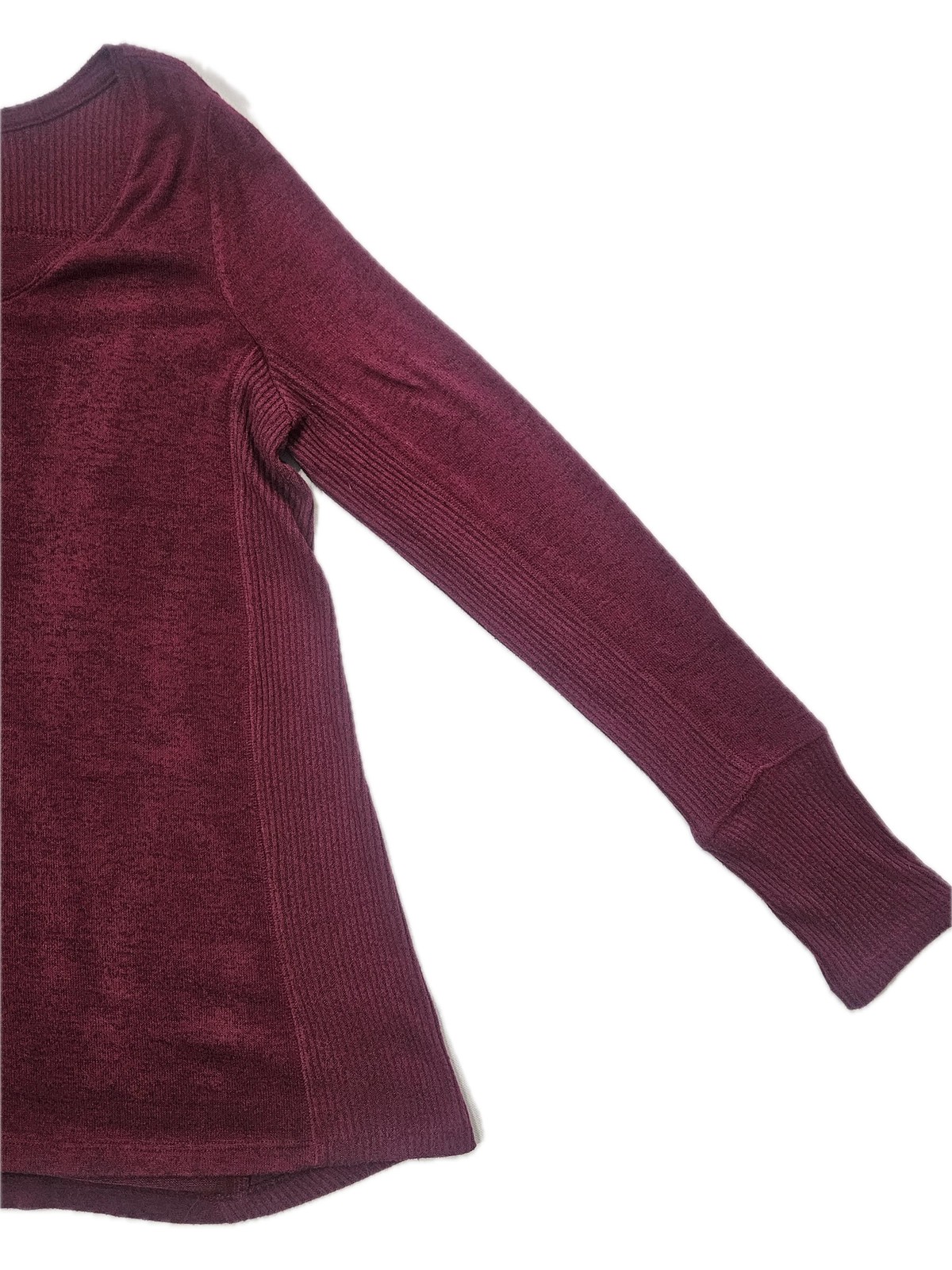 Mudd Blouse Womens M Red Tunic Scoop Neck Long Sleeve Flared Stretch Relax Fit