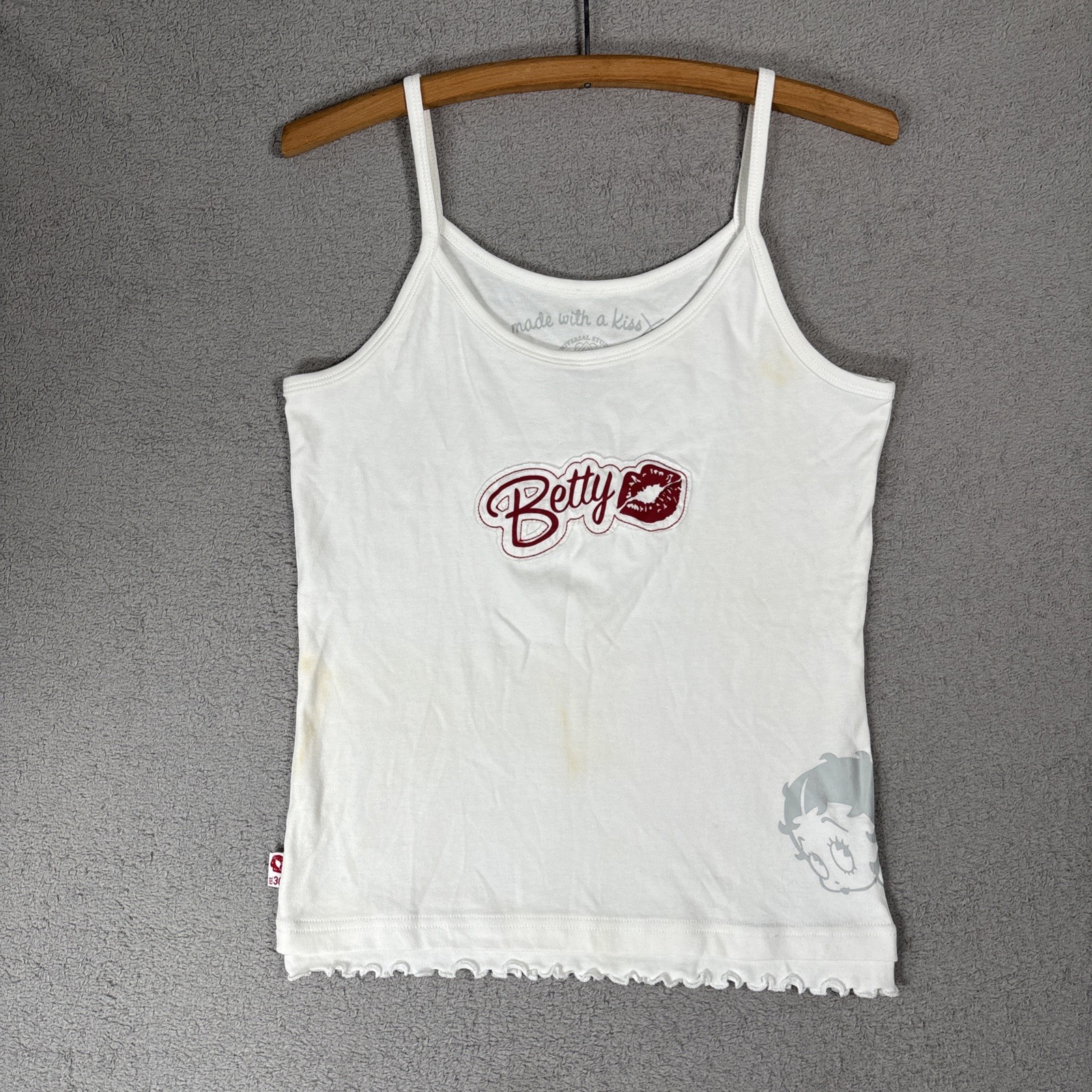 Universal Studios Made With A Kiss Betty Boop Women’s Fits Small Tank Top Retro