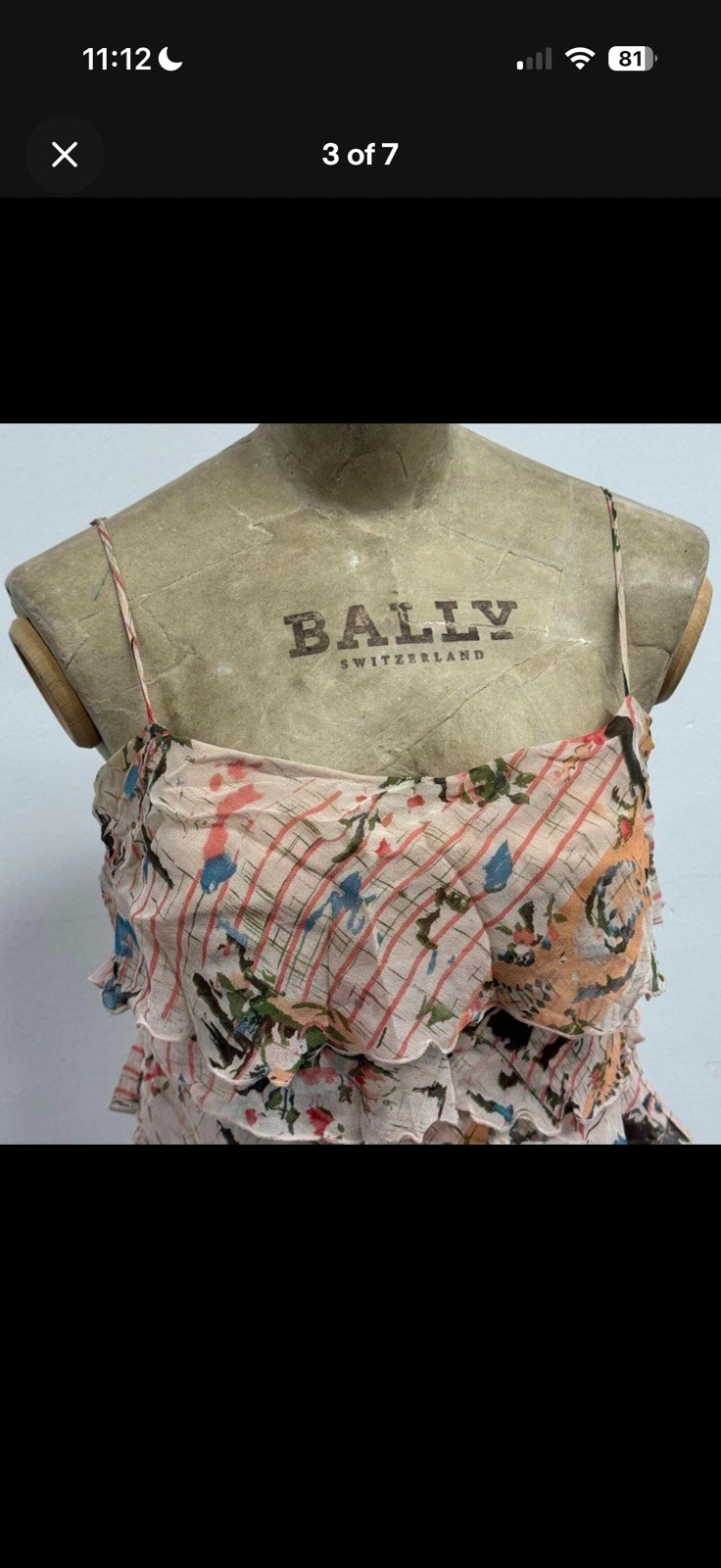 Vintage Y2K BCBG Max Azria 100% Silk Ruffled Cami