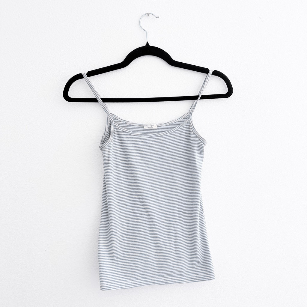 John Galt J Galt White Blue Stripe Tank Top T Shirt S Small