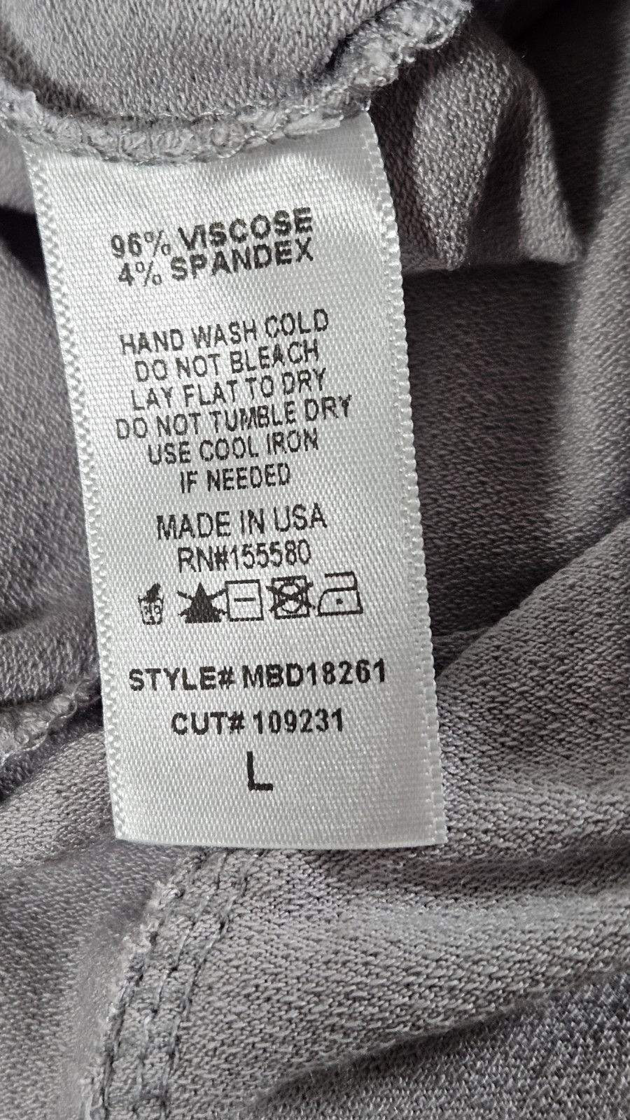 FP Movement by Free People Sz Large Soft Gray Bodysuit Ruched Neckline