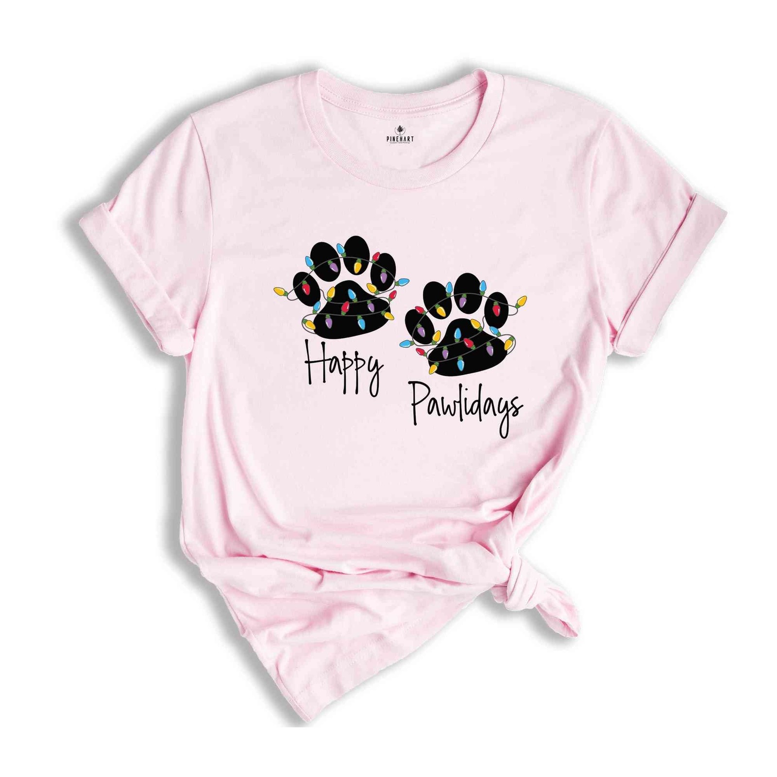 Happy Pawlidays Shirt, Dog Lovers Christmas, Xmas Paw T-Shirt, Cute Christmas Sh