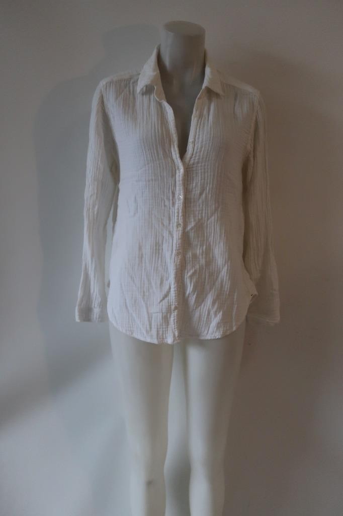 Womens Xirena White Gauze Button Down Top S