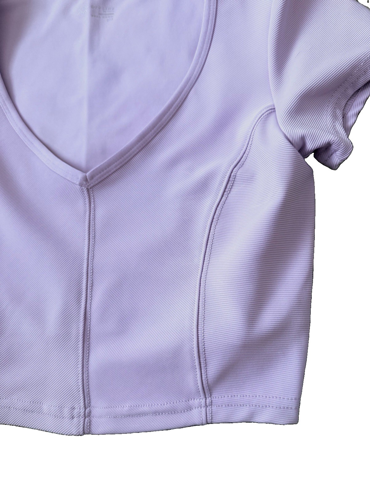 Aerie Sculpted V-neck Crop Top Womens Small Purple Activewear New