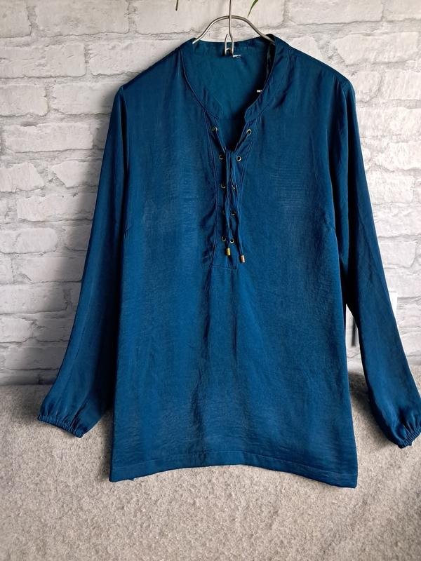 Women Etam Shirt Green Polyester L