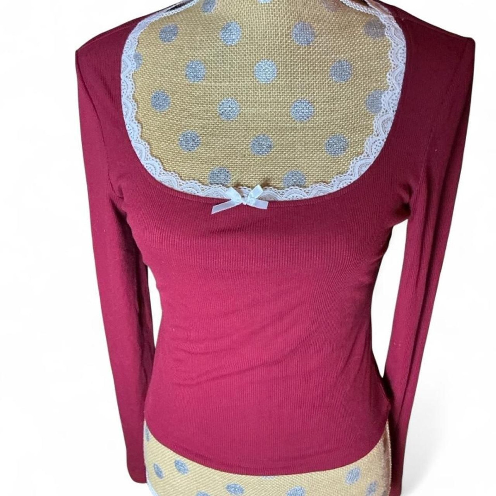 Unbranded Women’s Burgundy and Red Blouse
