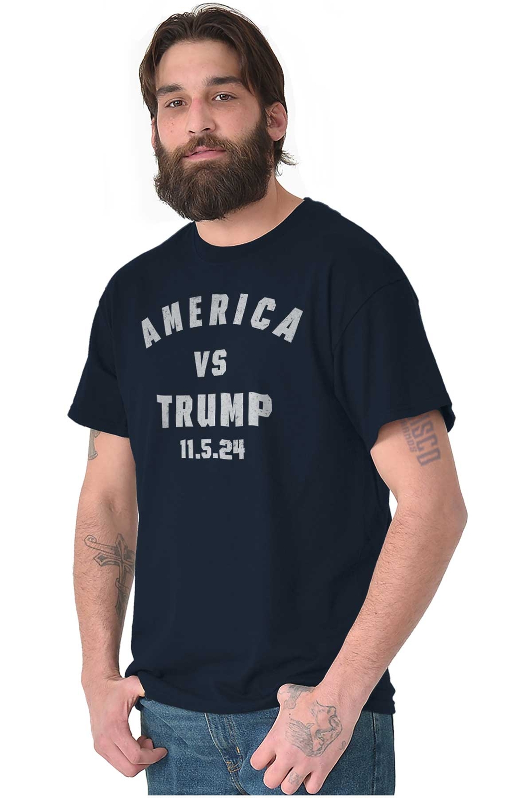 America Vs Trump Election Day 2024 Election Womens or Mens Crewneck T Shirt Tee