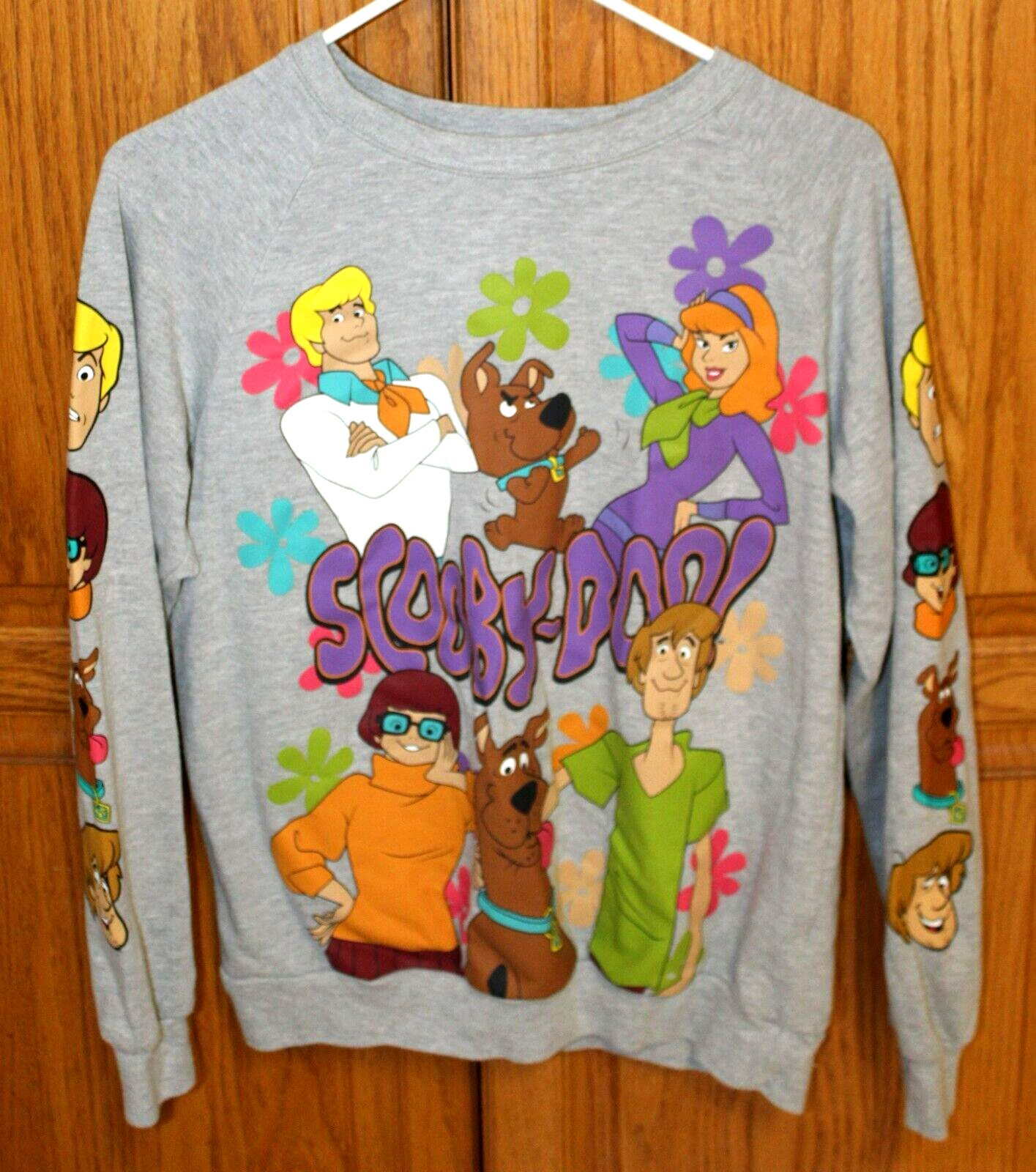 SCOOBY-DOO! GREY LS SWEAT-SHIRT W/GOOD GRAPHICS SIZE S