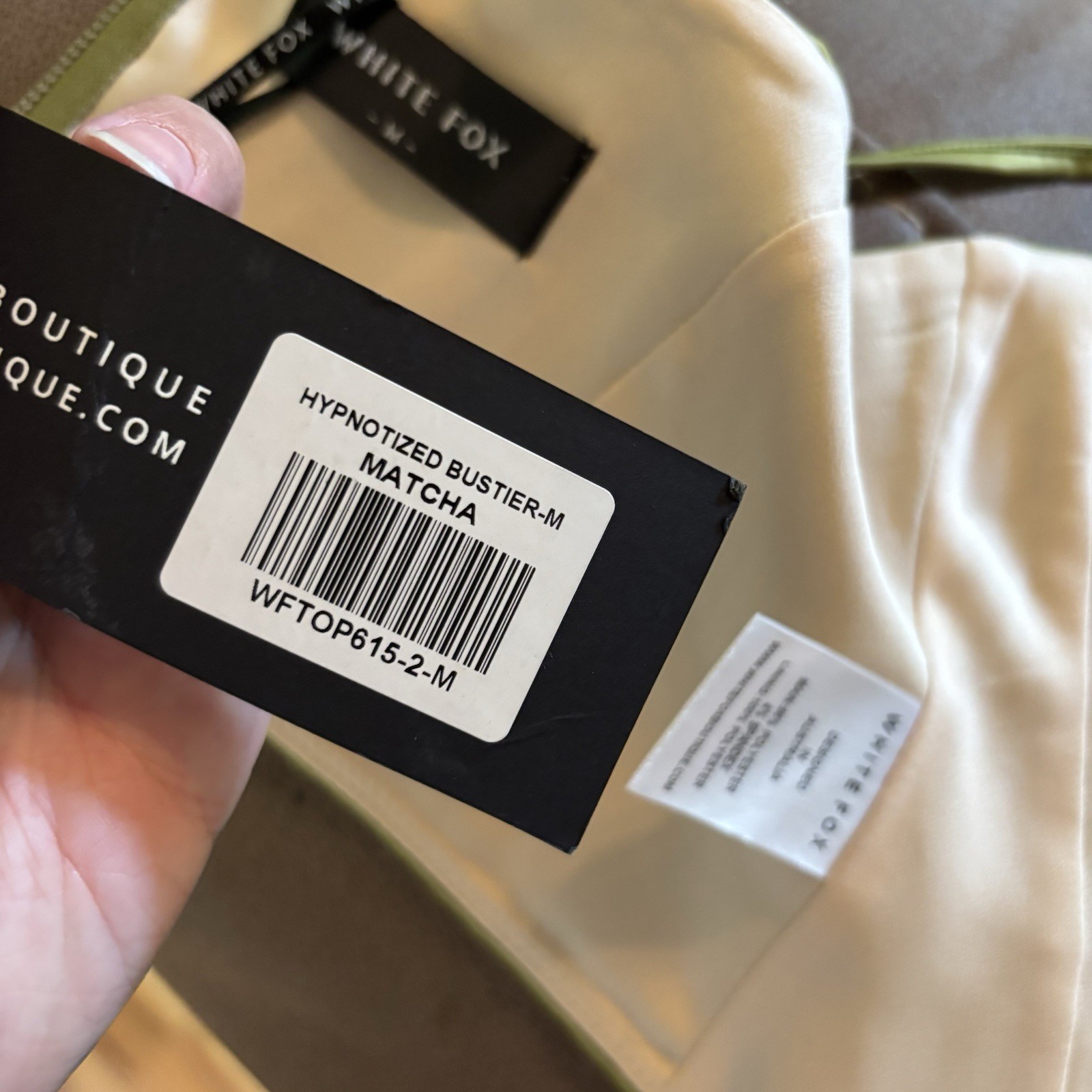 NWT! White Fox hypnotized Bustier Green Matcha Size Medium