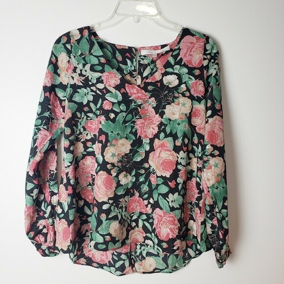 Lovers + Friends Floral Long Sleeve Pullover Blouse Size XS