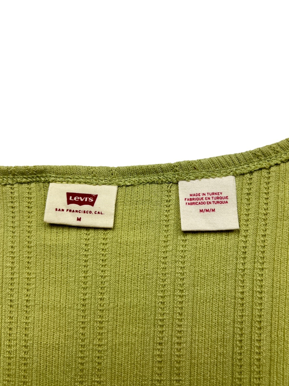 Levi’s Damen Rundhals 3/4 Ärmel Bluse Grün Größe M