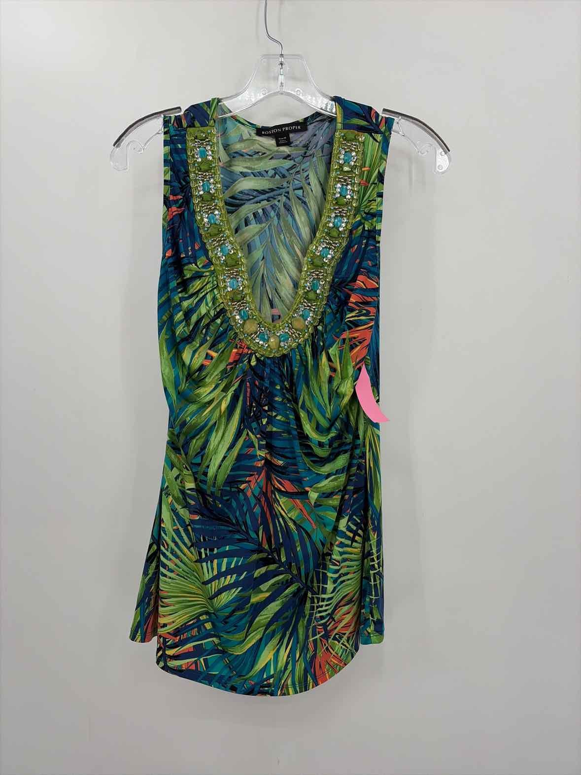 Pre-Owned Boston Proper Blue Size Medium Tank Top