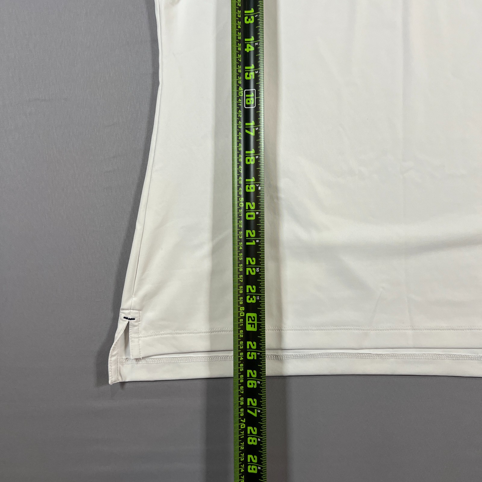 Peter Millar Polo Shirt Women Medium White Stretch UPF 50+ Side Slit Performance