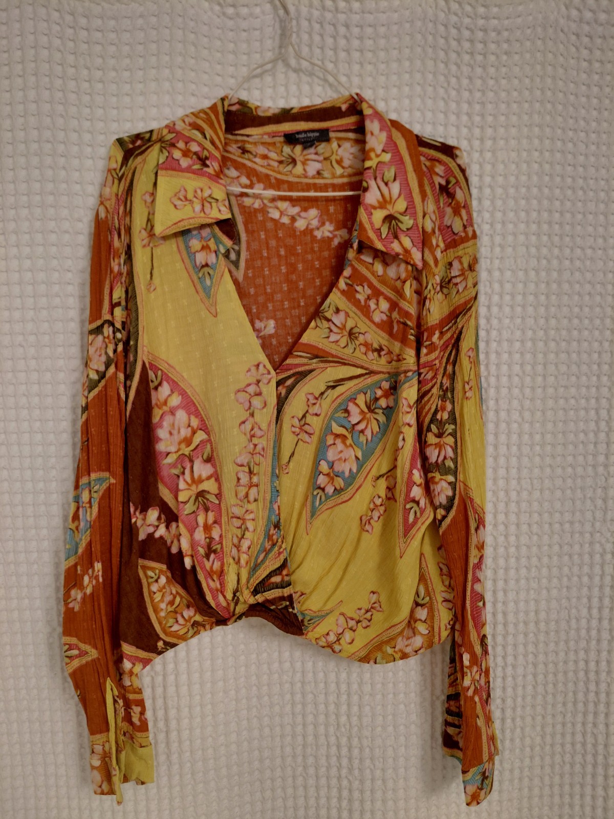 Yellow multicolored Top- L- Haute Hippie