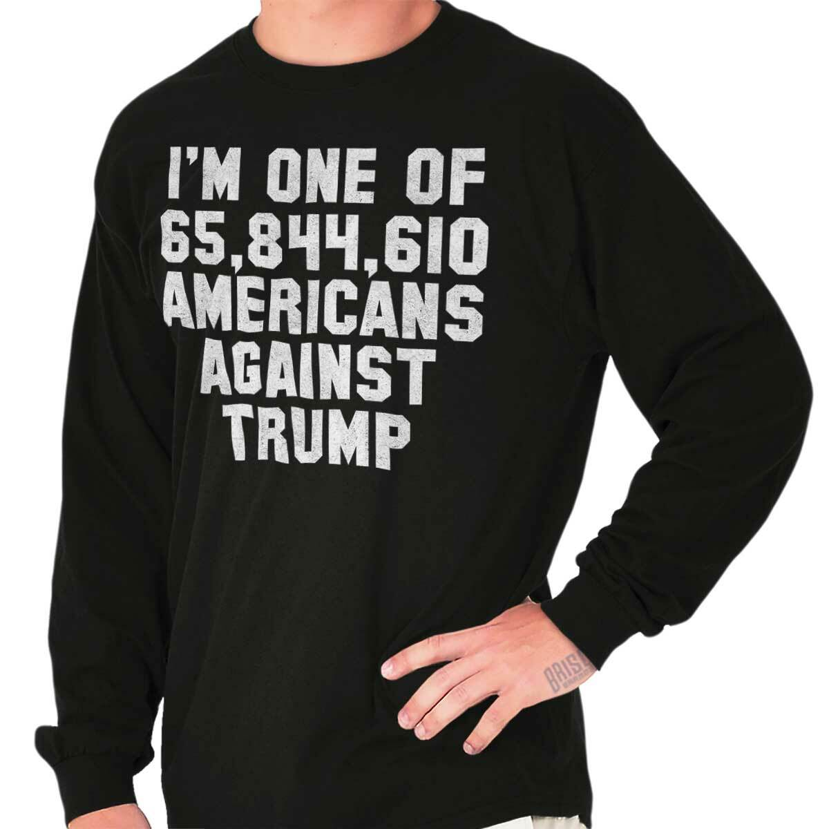 Americans Against Donald Trump Political Long Sleeve Tshirt Tee for Adults