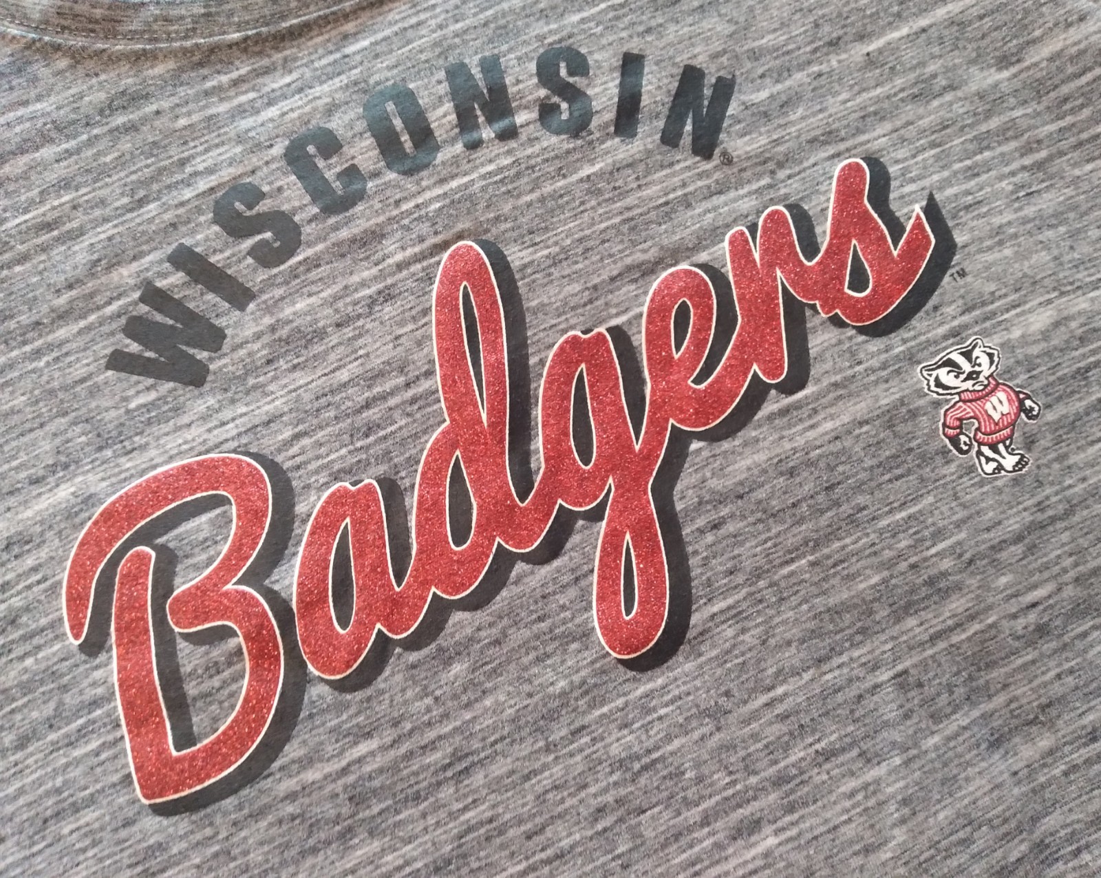 Wisconsin Badgers Top XL Long Sleeve Cotton Blend Juniors By Gen 2