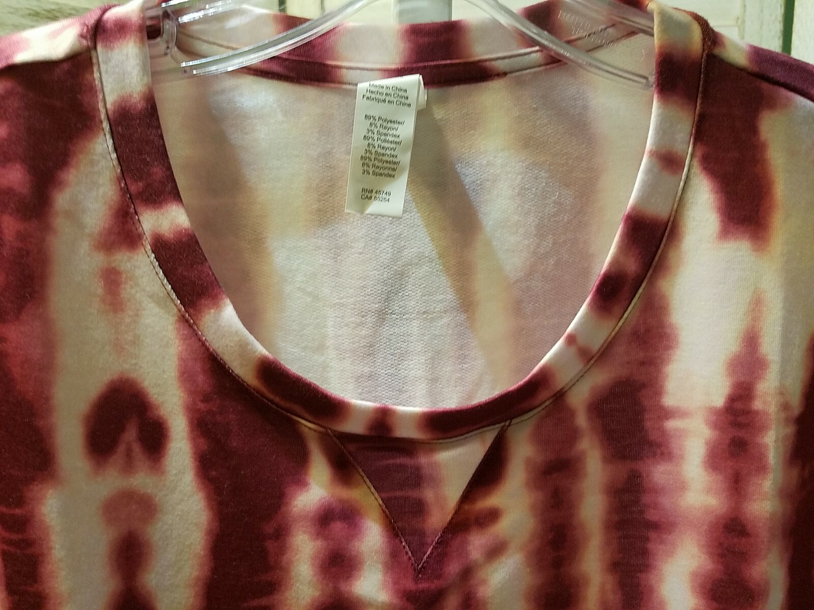 Nanette Lepore Play Womens Crop Top Size M Tie Dye Raw Edge Hem Bitter Berry