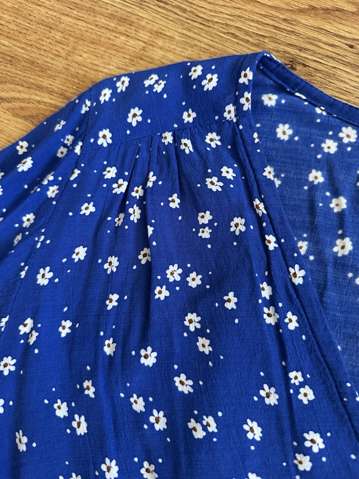 Faithfull the Brand Blue White Floral First Light Betina Top US 6