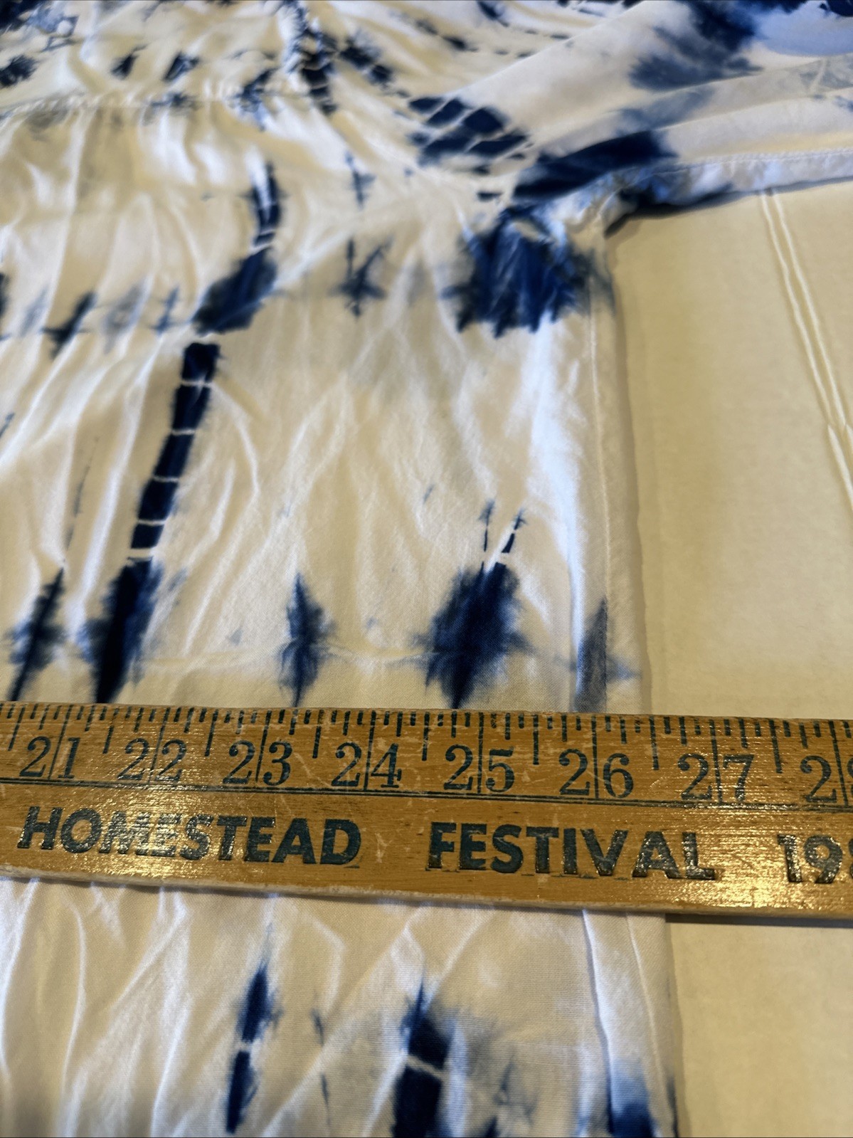 Blue Island Boho Tunic Button Blouse Plus Size XXL High Low Hem
