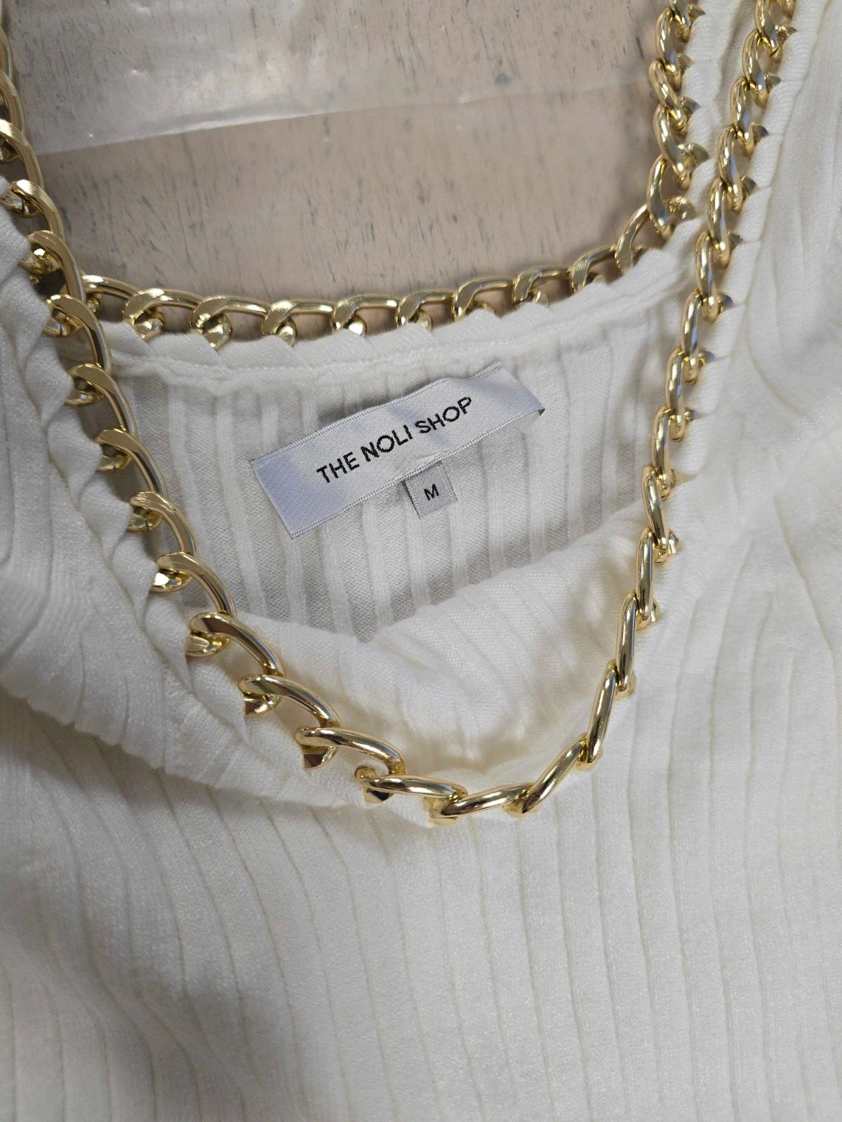 Millie Knit Tank Pearl The Noli Shop