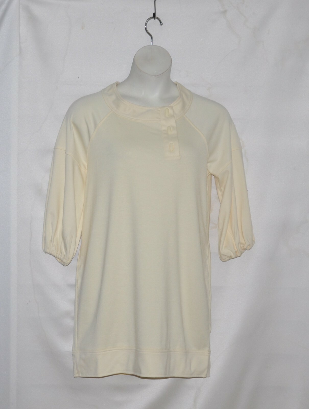 M by Marc Bouwer Ponte Knit Tunic Top Size L Ivory