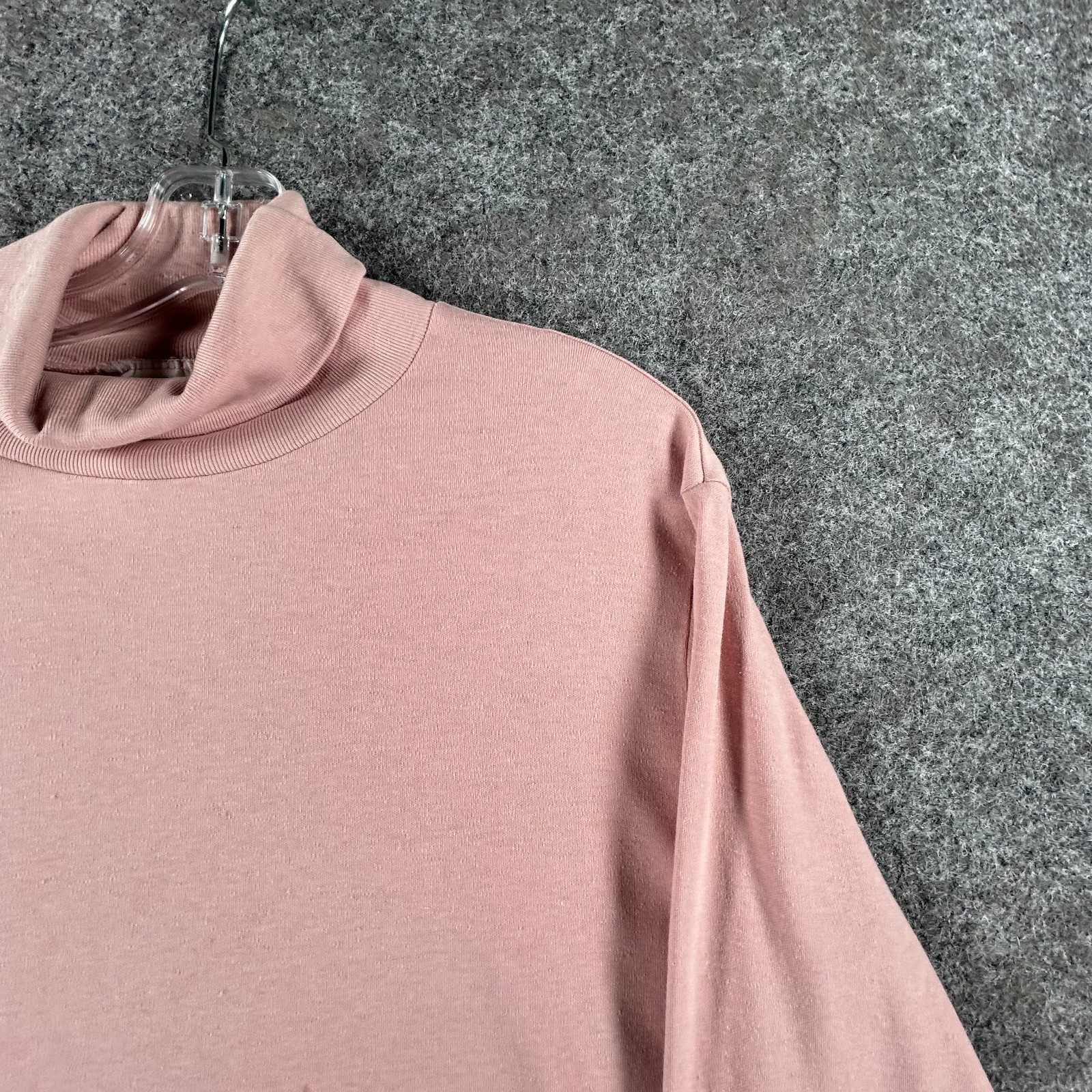 Thackery Turtleneck Pullover Top Womens L+ Rose Gold Comfort Stretch Long Sleeve